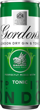 GORDONS & TONIC CAN 5% 250x12